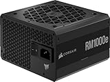 Corsair RM1000e Alimentation ATX Silencieuse Entièrement Modulaire (Deux Connecteurs EPS12V, Condensateurs Certifiés 105 °C, Efficacité 80 Plus Gold, Prise en Charge du Modern Standby) Noir