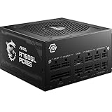 MSI MAG A750GL PCIE5 Bloc d'alimentation, 750W 80 Plus Gold, Entièrement modulaire, ATX 3.0, Supporte GPU PCIe 5.0, Ventilateur FDB 120mm, LLC Full-Bridge, Câbles Plats Noirs