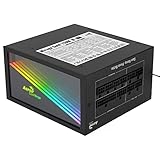AeroCool MIRAGEGOLD 750W RGB 80 Plus Gold Alimentation Modulaire pour PC, Condensateurs Japonais Noir