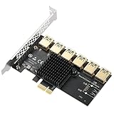 BEYIMEI PCI-E 1 à 6 Riser Card, PCI-E 1X Splitter vers Externe 6 PCI-e USB 3.0 Adaptateur de Carte Multiplicateur pour ETH Miner GPU Crypto Bitcoin Ethereum Mining Rig