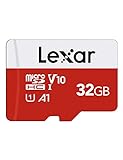 Lexar Carte Micro SD 32 Go, Carte Mémoire microSDHC + Adaptateur SD, microSD Vitesse de Lecture Allant jusqu'à 100 Mo/s, A1, U1, C10, V10, Carte TF