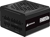Corsair RM850e (2023) Alimentation ATX Entièrement Modulaire et Silencieuse - Compatible ATX 3.0 et PCIe 5.0 - Condensateurs à 105°C - Efficacité 80 PLUS Gold - Support de Veille Moderne - Noir