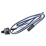 SODIAL(R) 20.5' Long Bouton d'interrupteur d'alimentation par cable pour PC Commutateurs Reinitialiser informatique