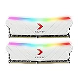 PNY Kit de Modules Mémoire RAM pour Ordinateur de Bureau 16GB (2x8GB) XLR8 Gaming Epic-X RGB™ DDR4 3200MHz - White Edition