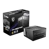 MSI MPG A850G PCIE5 Bloc d'alimentation, Prise EU, 850W, Certifié 80 Plus Gold, ATX 3.0 100 purcent Modulaire, Support GPU PCIe 5.0, Condensateurs Japonais 105°C