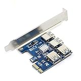 WBTUO Riser Card Carte PCI-E USB 3.0 PCIe Multiplier PCI Express PCIe 1 à 4 PCI-E à PCI-E pour BTC Miner Machine