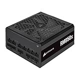 Corsair RM850x 80 PLUS Gold 850 Watts Bloc d’alimentation ATX Entièrement Modulaire (Ventilateur à Lévitation Magnétique de 135 mm, Grande Compatibilité, Condensateurs 105 °C Japonais) EU - Noir