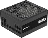 CORSAIR RM850x Alimentation ATX entièrement modulaire et silencieuse – Conformité ATX 3.1 – Prise en Charge PCIe 5.1 – Efficacité Cybenetics Gold – Connecteur natif 12V–2x6 – Noir