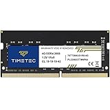 Timetec 4 Go DDR4 2666MHz PC4-21300 Non-ECC sans Tampon 1.2V CL19 1Rx8 Rang Unique 260 Broches SODIMM Ordinateur Portable PC Ordinateur mémoire RAM Module Mise à Niveau