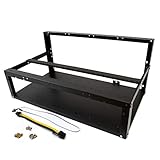 Monster Shop Boîtier De Minage en Acier - Mining Rig Frame 6-8 GPU pour Crypto Bitcoin Currency Monero Finances Informatique Mining Tools [Cadre Uniquement GPU Non Inclus]
