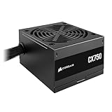 CORSAIR CX750 ATX 750W Alimentation - Certifiée 80 Plus Bronze - Faible Bruit - Câbles gainés - Non Modulaire - EU - Noir