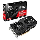 ASUS DUAL AMD Radeon RX 6600 - Carte graphique (8GB GDDR6, AMD RDNA 2, PCIe 4.0, HDMI 2.1, DisplayPort 1.4a, ventilateurs axiax à double roulement à billes, 0dB), Noir