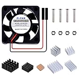 GeeekPi Raspberry Pi 30x30x7mm DC 5V Brushless CPU Ventilateur de refroidissement avec Raspberry Pi radiateur pour Raspberry Pi 3/2 modèle B, Raspberry Pi 4B,3B + & Retroflag NESPI CASE (1 Pack)
