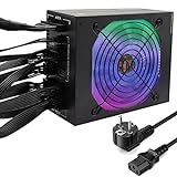 Bloc d'alimentation modulaire 2000 W - 110 V-264 V ATX Mining PSU - Active PFC Silent PC - Miner Power pour 7 GPU ETH BTC Rig Ethernet Miner, Quiet RGB Cooling Fan Mining Power Supply