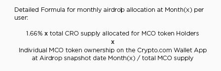 Airdrop CRO MCO crypto.com
